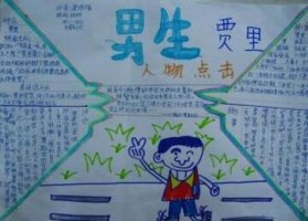 男生賈里手抄報簡單漂亮