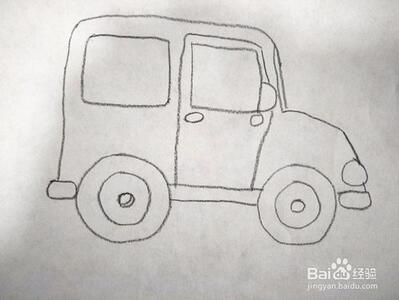 彩色吉普車簡筆畫教程圖片