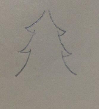 卡通圣誕樹簡筆畫教程