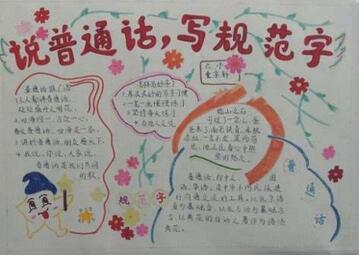 說(shuō)普通話寫規(guī)范字手抄報(bào)內(nèi)容圖片