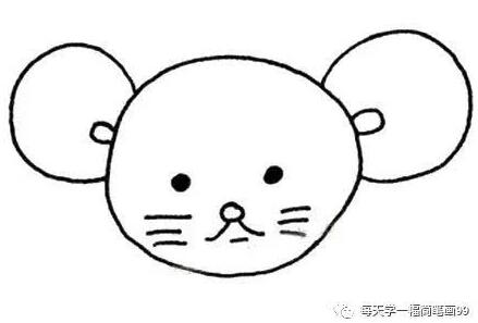 幼兒園可愛的小老鼠簡(jiǎn)筆畫畫法步驟