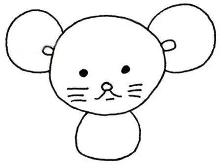 幼兒園可愛的小老鼠簡(jiǎn)筆畫畫法步驟