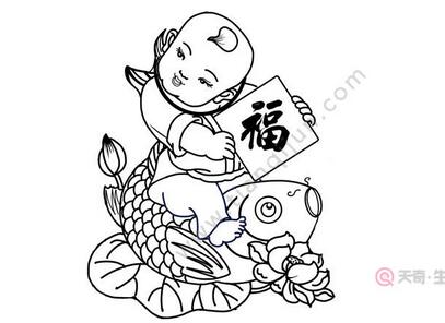 年畫簡(jiǎn)筆畫步驟圖片