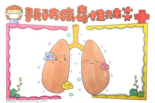 預(yù)防病毒性肺炎疾病手抄報(bào)