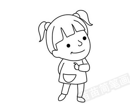 小女孩簡(jiǎn)筆畫圖片大全作品四