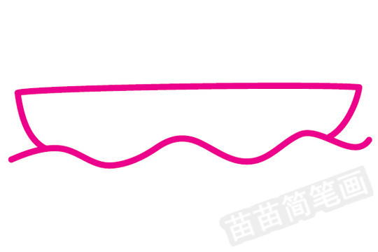 輪船簡筆畫圖片步驟一