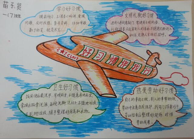 好習慣伴我行手抄報圖片大全