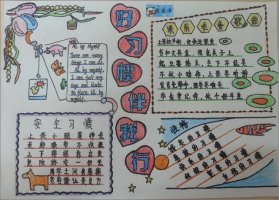好習(xí)慣伴我行手抄報(bào)圖片大全