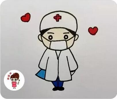 醫(yī)生簡(jiǎn)筆畫：向最可愛的人致敬 武漢加油