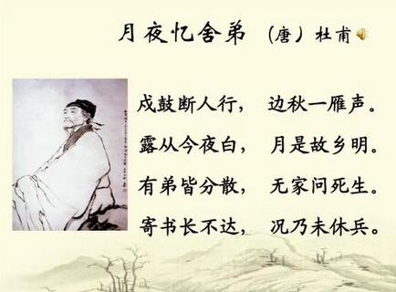 杜甫月夜賞析