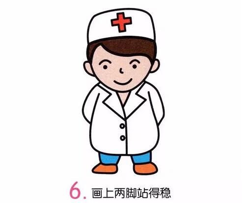 一步一步教你畫(huà)一個(gè)醫(yī)生簡(jiǎn)筆畫(huà)