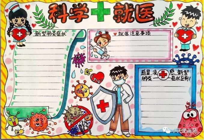 白衣天使手抄報模版圖片大全 向白衣天使致敬