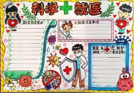 新型冠狀病毒手抄報(bào)圖片54張合集