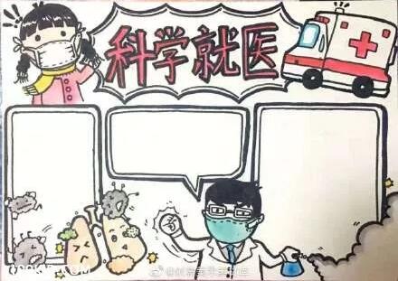 新型冠狀病毒手抄報(bào)圖片54張合集