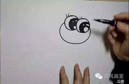 小蝌蚪找媽媽簡筆畫圖片和故事