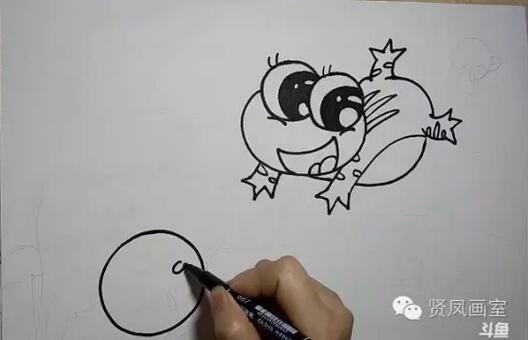 小蝌蚪找媽媽簡筆畫圖片和故事