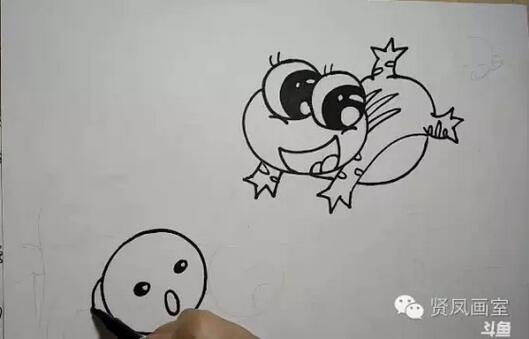 小蝌蚪找媽媽簡筆畫圖片和故事