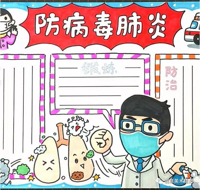 2020新型冠狀病毒主題防疫手抄報(bào)簡(jiǎn)單又精美