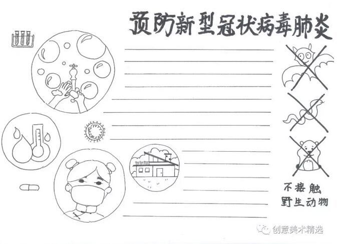 2020新型冠狀病毒主題防疫手抄報(bào)簡(jiǎn)單又精美