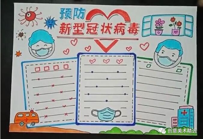 2020新型冠狀病毒主題防疫手抄報(bào)簡(jiǎn)單又精美