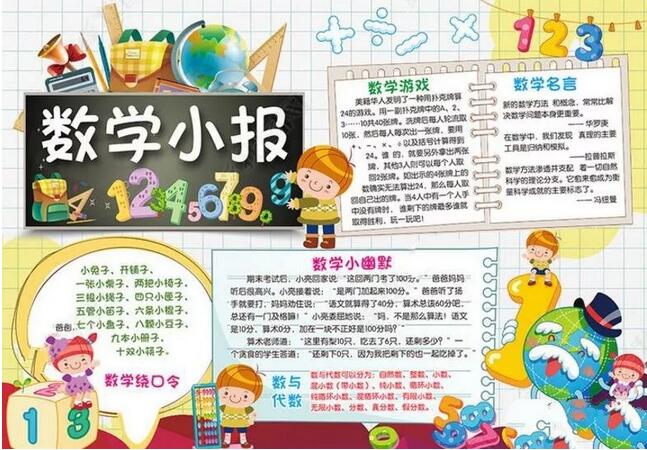 數(shù)學(xué)手抄報(bào)圖片簡單又漂亮