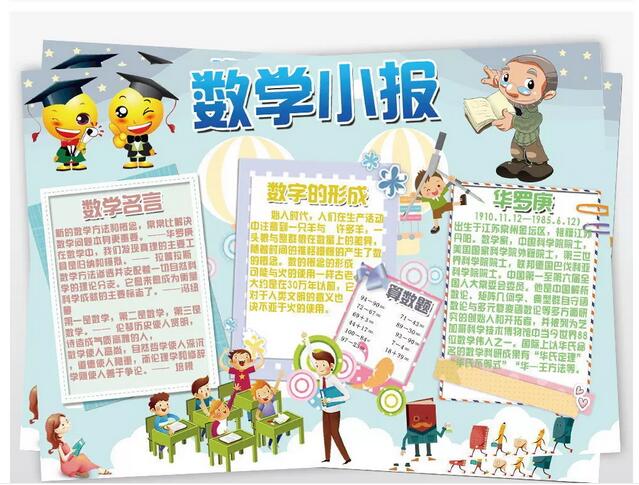數(shù)學(xué)手抄報(bào)圖片簡單又漂亮