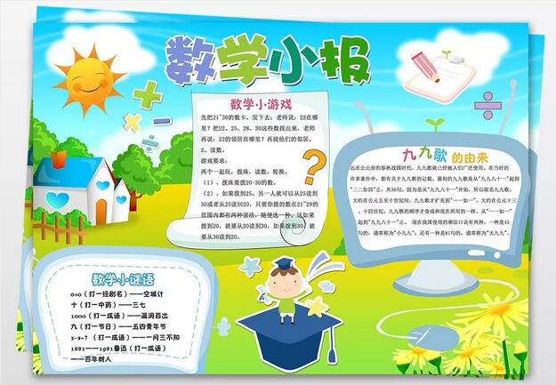 數(shù)學(xué)手抄報(bào)圖片簡單又漂亮