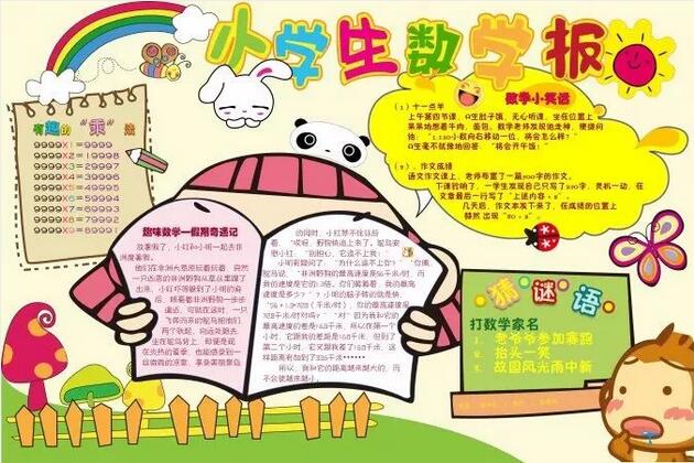 數(shù)學(xué)手抄報(bào)圖片簡單又漂亮