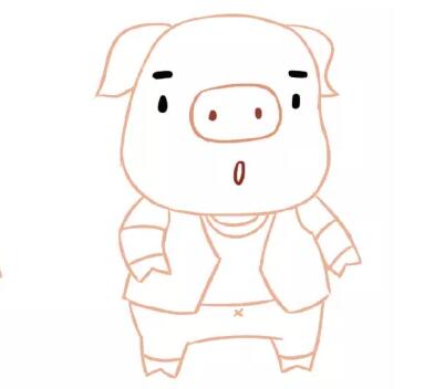小豬簡筆畫教程圖片