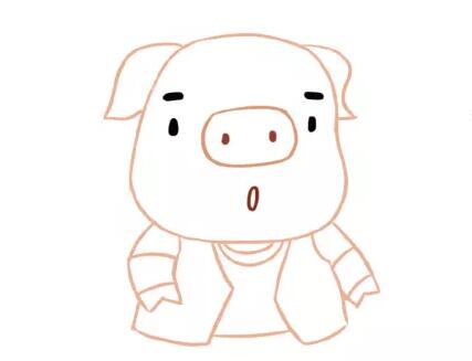小豬簡筆畫教程圖片