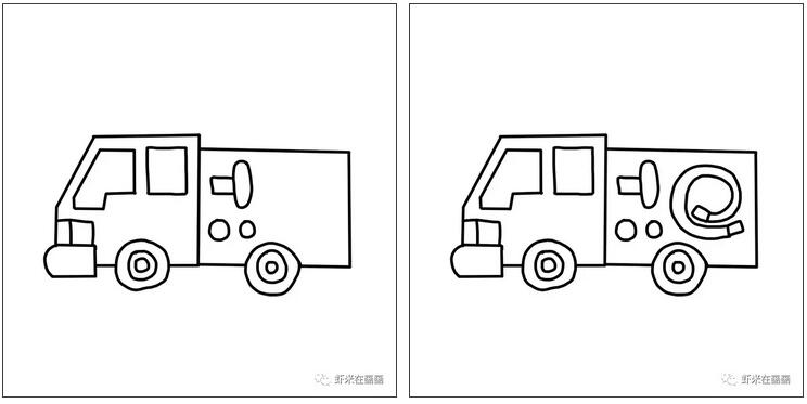 消防車簡筆畫教程圖片