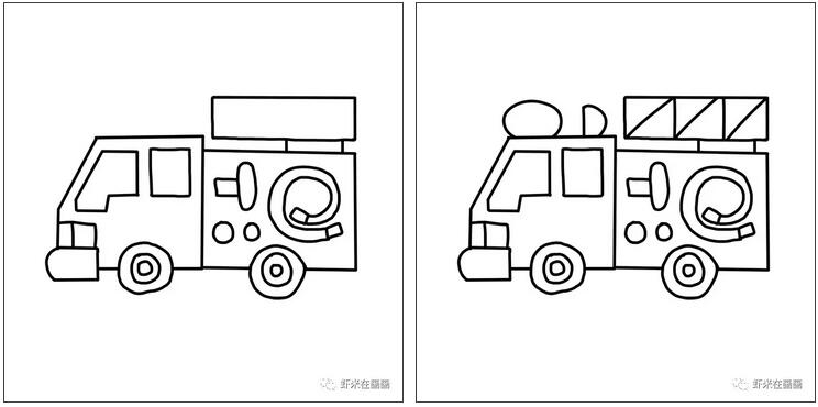 消防車簡筆畫教程圖片