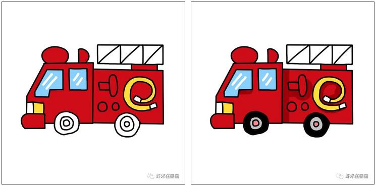 消防車簡筆畫教程圖片