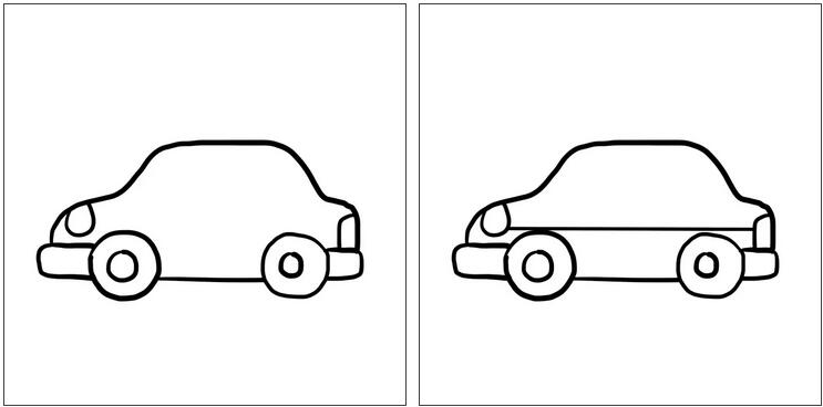 小警車簡筆畫教程圖片