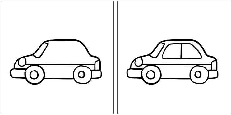 小警車簡筆畫教程圖片