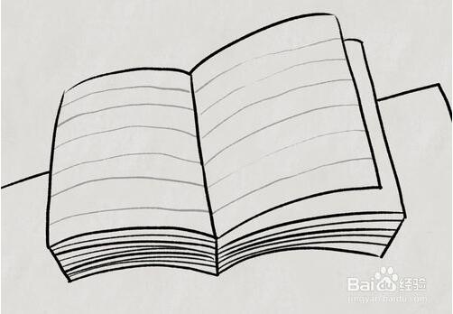 一本打開的書簡(jiǎn)筆畫怎么畫