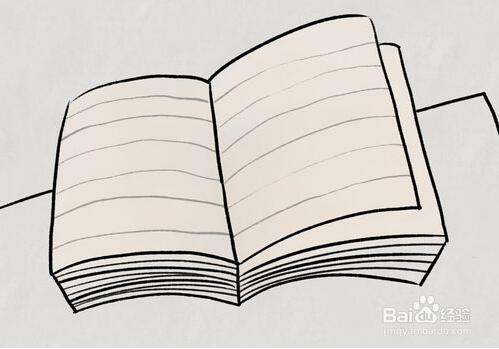 一本打開的書簡(jiǎn)筆畫怎么畫