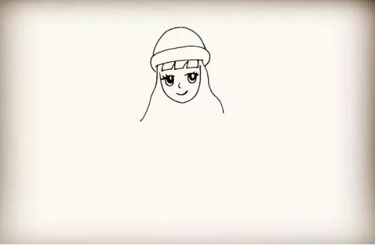 拜年的小女孩簡(jiǎn)筆畫教程圖片