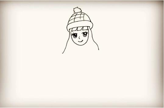 拜年的小女孩簡(jiǎn)筆畫教程圖片