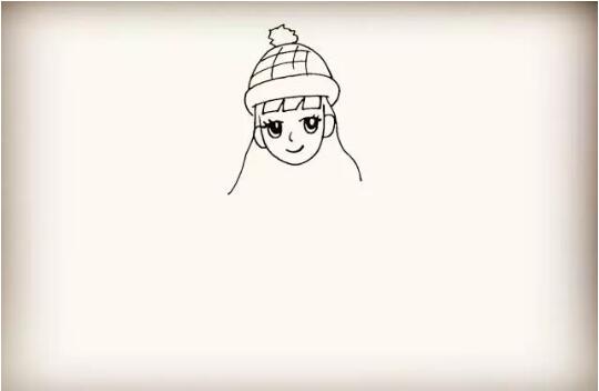 拜年的小女孩簡(jiǎn)筆畫教程圖片