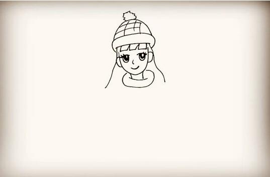 拜年的小女孩簡(jiǎn)筆畫教程圖片