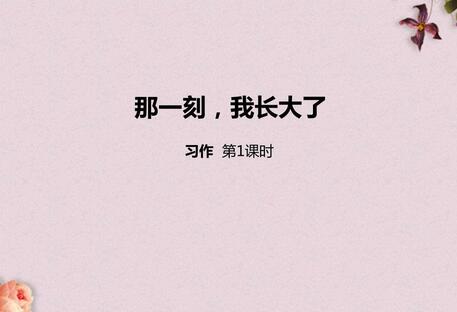 那一刻我長(zhǎng)大了優(yōu)秀作文500字