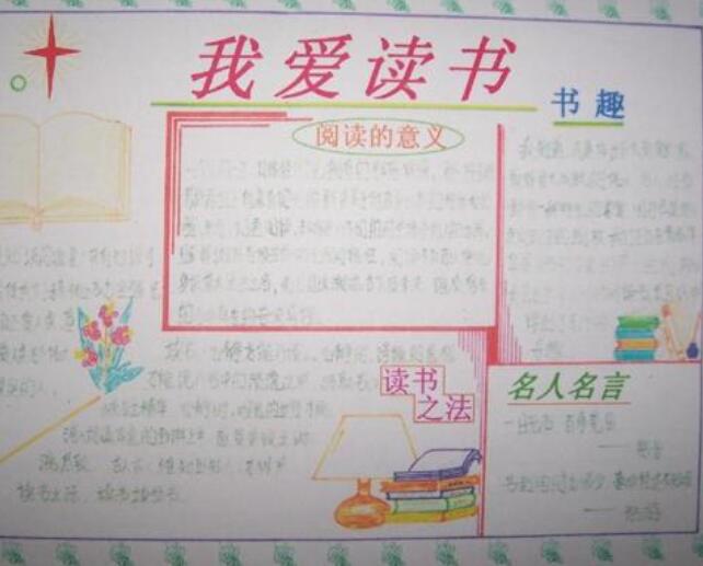 讀書手抄報圖片-好書推薦卡