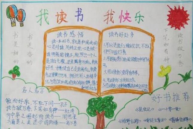 讀書手抄報圖片-好書推薦卡