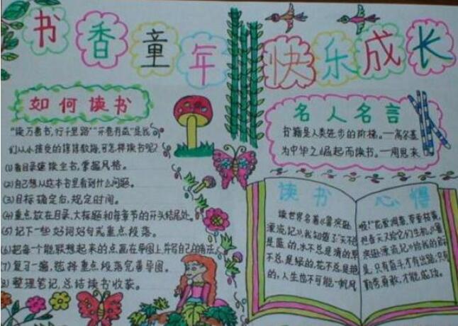 讀書手抄報圖片-好書推薦卡