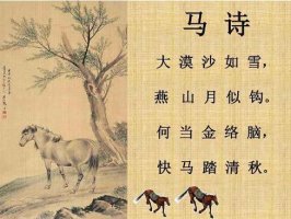 李賀的馬詩大漠沙如雪帶拼音版 意思及詩意