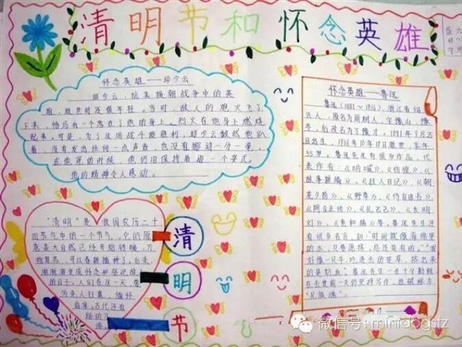 小學(xué)生清明節(jié)手抄報(bào)內(nèi)容圖片
