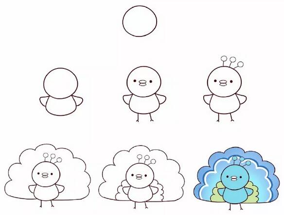 簡單可愛的小鳥簡筆畫圖片大全