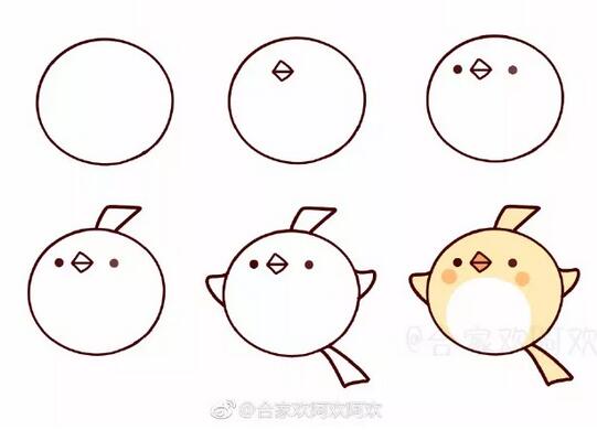 簡單可愛的小鳥簡筆畫圖片大全