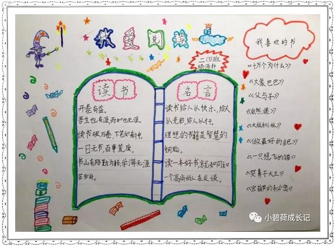 二年級我愛閱讀手抄報優(yōu)秀作品